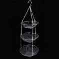 thumbnail image 3 of Three Layers Storage Basket Hanging Fruit Baskets, Hanging Kitchen Baskets, Hanging Wire Basket For Vegetable Fruit, 3 of 8