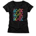 thumbnail image 1 of AC/DC Groupe de Musique Hard Rock Logos Multicolores T-Shirt pour Femmes Tee, 1 of 1