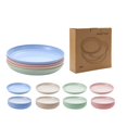 thumbnail image 1 of Ensemble de 4 Assiettes Alimentaires en Plastique Incassables Légères Rondes Plat de Souper Hôtel Bar Cuisine Vaisselle Intérieur Extérieur Camping Randonnée Pique-Nique Vaisselle Vert, 1 of 8