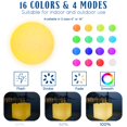 thumbnail image 3 of Novelty Lights 6 Inch RGB Sphere Rechargeable Night Light, Waterproof Mood Lighting with Remote Control, Color-Changing Glow Sphere for Indoor/Outdoor Use, 3 of 8