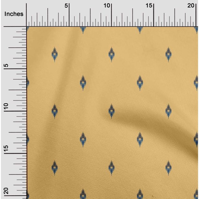 oneOone Georgette Viscose Fabric Small Motif Ikat Print Fabric BTY 42 Inch Wide