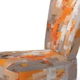 thumbnail image 4 of Designart « Shattered Realities Orange Brown Intrigue » Fauteuil d'Appoint Rembourré Orange Cubisme - Fauteuil Moderne pour Salon, 4 of 7