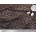 thumbnail image 3 of Soimoi Tissu Georgette Marron Moss Alphabet V Imprimé au Mètre 42 Pouces de Large, 3 of 3