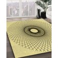 thumbnail image 3 of Ahgly Company Tapis d'Intérieur Lavable en Machine Carré Transitionnel Jaune Soleil, 7 Pieds Carré, 3 of 7
