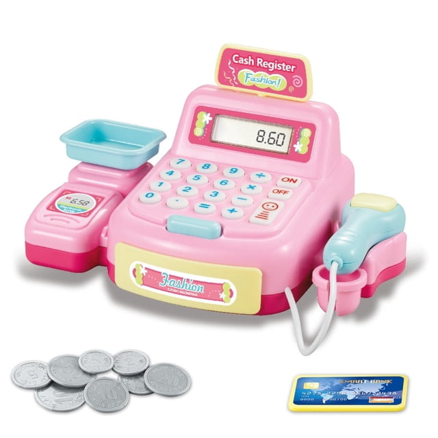 PENGXIANG Kids Pretend Toys Simulation Cash Register- Shopping Cashier Role Play Game Set