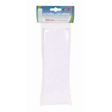 Epil-Vite / Hair-Away Precut Cotton Waxing Strips for hair removal - 100 U