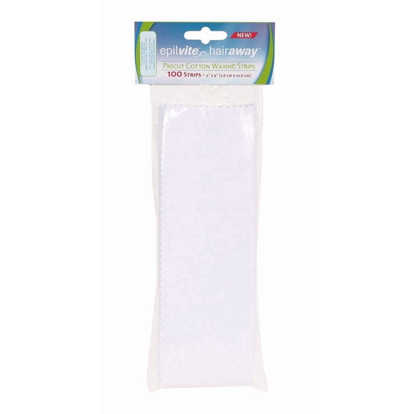 Epil-Vite / Hair-Away Bandes d'Épilation en Coton Pré-Découpées - 100 u