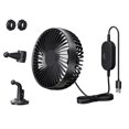thumbnail image 1 of veasfak USB Car Cooling Fan Adjustable for Sedan Backseat Dashboard Van Black, 1 of 9