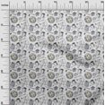 thumbnail image 3 of oneOone Georgette Viscose White Fabric English Breakfast Craft Projects Decor Fabric Printed By The Yard 42 Inch Wide, 3 of 5