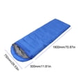 thumbnail image 4 of Generic Outdoor Hooded Envelope Sleeping Bag for Adults, Camping, Office Nap, Home Use, Blue, Green, or Red, Polyester-Cotton Blend, Compact & Lightweight Design, 4 of 6