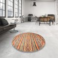 thumbnail image 3 of Ahgly Company Tapis d'Intérieur Carrés Abstraits Rouge Châtaigne, Tapis de Zone Abstraits, 4 Pieds Carré, 3 of 6