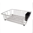 thumbnail image 1 of Mainstays Large Metal Dish Drainer Rack - Chrome/Black, 1 of 6