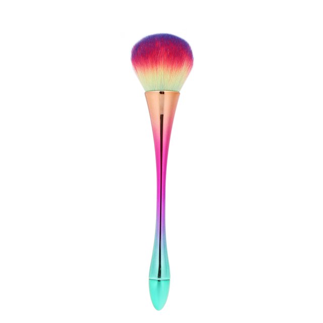 Aluminum Handle Nail Soft Dust Cleaner Cleaning Brush Acrylic