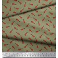 thumbnail image 3 of Soimoi Moss Georgette Fabric Guitar Musical Instrument Decor Fabric Printed Yard 42 Inch Wide, 3 of 3