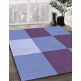 thumbnail image 3 of Ahgly Tapis d'Intérieur Lavable en Machine Carré Transitionnel Bleu Ciel, 4 Pieds Carré, 3 of 7
