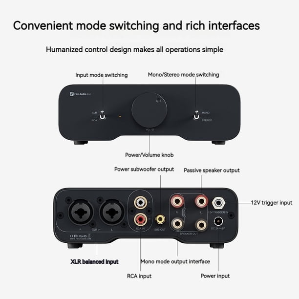 Fosi Audio ZA3 Stereo Power Amplifier TPA3255 Class D HiFi Audio