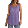 thumbnail image 1 of AherBiu Camisole pour Femmes Été Sans Manches Col Rond Décontractée Ample Couleur Unie Basique Camis T-Shirts, 1 of 7