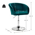 thumbnail image 2 of Gymax Ensemble de 2 Chaises Modernes en Velours Tabouret de Bar à Hauteur Réglable Pivotant à 360° Vert, 2 of 10