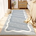 thumbnail image 4 of Cagogo under $5 Fluffy Bedroom Rug, Soft Flocking Bedroom Area Rug, High Pile Non Slip Bedside Carpet, Plush Floor Rug for Living Room, Machine Washable Bedroom Floor Mat, 4 of 7