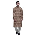 thumbnail image 1 of Atasi Designer Kurta Pajama For Men Printed Straight Kurta Set Summer Clothing, 1 of 5