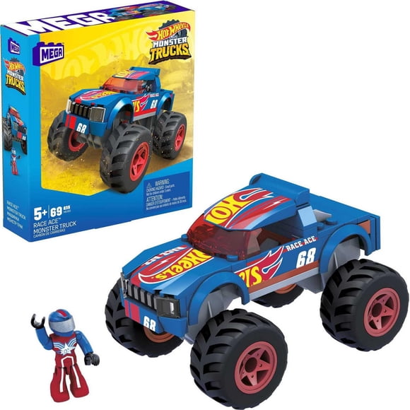 Mega Hot Wheels Race Ace Monster Truck Building Set - 69 Pieces