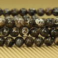thumbnail image 3 of Bracelet Extensible Unisexe en Perles Rondes 6 mm avec Pierre Précieuse Fossile de Cauri Naturel, 3 of 4