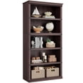 thumbnail image 1 of EDTara Tall Rustic Farmhouse Bookshelf, 3/5-Tier Wide Book Shelf, Modern Floor Standing Display and Storage for Home Office, 1 of 7