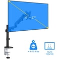 thumbnail image 3 of Single Monitor Stand - Gas Spring Single Arm Monitor Desk Mount Fit 17 to 27 inch Screens, Height Adjustable VESA Bracket with Clamp, Grommet Mounting Base, 3 of 6