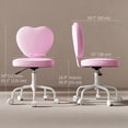 thumbnail image 2 of CoSoTower Heart Love Shaped Back Design Office Chair with Adjustable Height, Pink, 2 of 7