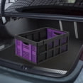 thumbnail image 2 of Heavy Duty Collapsible Crate 55L – Foldable Milk Crate with Side Handles & Stackable Design, Collapsible Storage Container for Food, Drinks, Books, Tools – Space-Saving Plastic Crate for Home, Garage, 2 of 8