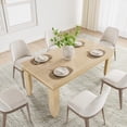 thumbnail image 4 of 63" Rectangular Dining Table with Scratch-Resistant Laminate Top, Sturdy Kitchen Table for 6 with Adjustable Leveling Feet, Easy Assembly，Chair not included, 4 of 6