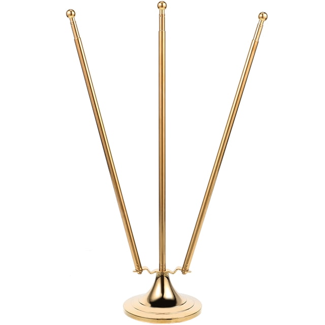 Office Desktop Flag Pole W Shaped Flag Stand Tabletop Flag Holder Telescopic Flag Pole