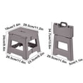 thumbnail image 3 of Folding Step Stool For Adults and Kids,Non-Slip Folding Stools with Portable Handle,Foot Stool with 9 Inch Height,Compact Plastic Foldable Step Stool For Bathroom,Bedroom,Kitchen,Foldable Step Stool, 3 of 9