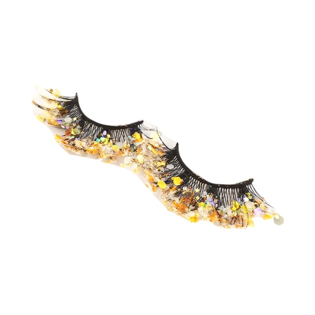 Decodeary 2piece Holiday Look With Glittery Eyelashes With Sequins Professional Q-15