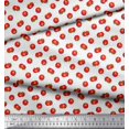 thumbnail image 3 of Soimoi White Rayon Fabric Tomato Vegetable Print Fabric by Yard 56 Inch Wide, 3 of 3