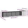 thumbnail image 4 of vidaXL Chicken Cage Anthracite 500x91x100 cm Galvanised Steel, 4 of 4