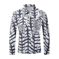 thumbnail image 4 of T-Shirt Décontracté Imprimé à Fermeture Éclair pour Hommes, Manches Longues, Col à Revers, 4 of 5