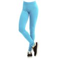 thumbnail image 1 of Polyester Spandex Womens Full Length Leggings, Aqua, 1 of 1