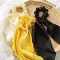 thumbnail image 2 of Women Girl Bow Satin Ribbon Ponytail Scarf Hair Tie Rope Scrunchies Elastic Band, 2 of 8