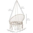 thumbnail image 3 of Outsunny Patio Hammock Chair, Hanging Rope Hammock Swing, Cream White, 3 of 10