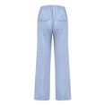 thumbnail image 3 of MAWCLOS Men Trousers Elastic Waist Sweatpants Drawstring Pants Baggy Party Solid Lounge Light Blue S, 3 of 9