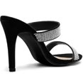 thumbnail image 3 of BLISSFUL STEP Sandales Mules à Talon Aiguille Haut à Bout Ouvert pour Femmes avec Strass, 3 of 7