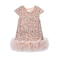 thumbnail image 3 of oqasdz Robe Fille Robe de Fête en Maille pour Filles Robe Tutu Élégante avec Appliqué à Paillettes Célébrations, 3 of 3