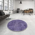 thumbnail image 3 of Ahgly Company Tapis d'Intérieur Carrés Abstraits Violets Abstraits pour Aire, 3 Pieds Carré, 3 of 6