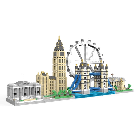 dOvOb Architecture London Skyline Collection Micro Mini Blocks Set Model Kit and Gift for Kids and Adults (3076 Pieces)
