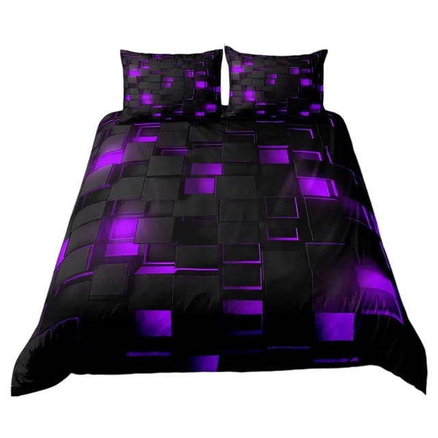 Yhmxh Bedding Bedding Duvet Cover Three Piece Set Skin-friendly Throw Blanket Machine Washable Microfiber Bed Sheet Set