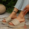 thumbnail image 3 of Mepaouo Sandales à Talon Compensé pour Femmes, à Enfiler, Espadrilles, Plateforme, Été, Plage, Marche, Chaussures à Semelle Plate, 3 of 7