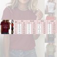 thumbnail image 3 of B91xZ Chemise d'Été pour Femmes à Manches Courtes, Tee-Shirt Décontracté Ample de Printemps, Rouge TTG, 3 of 5