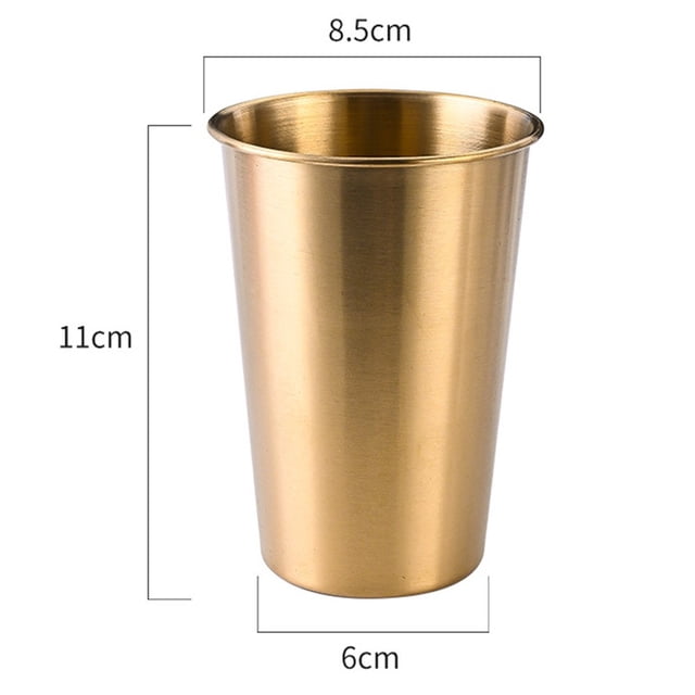 Luckyn Tasse à Bière en Acier Inoxydable 400ml pour Camping Fête Café Whisky