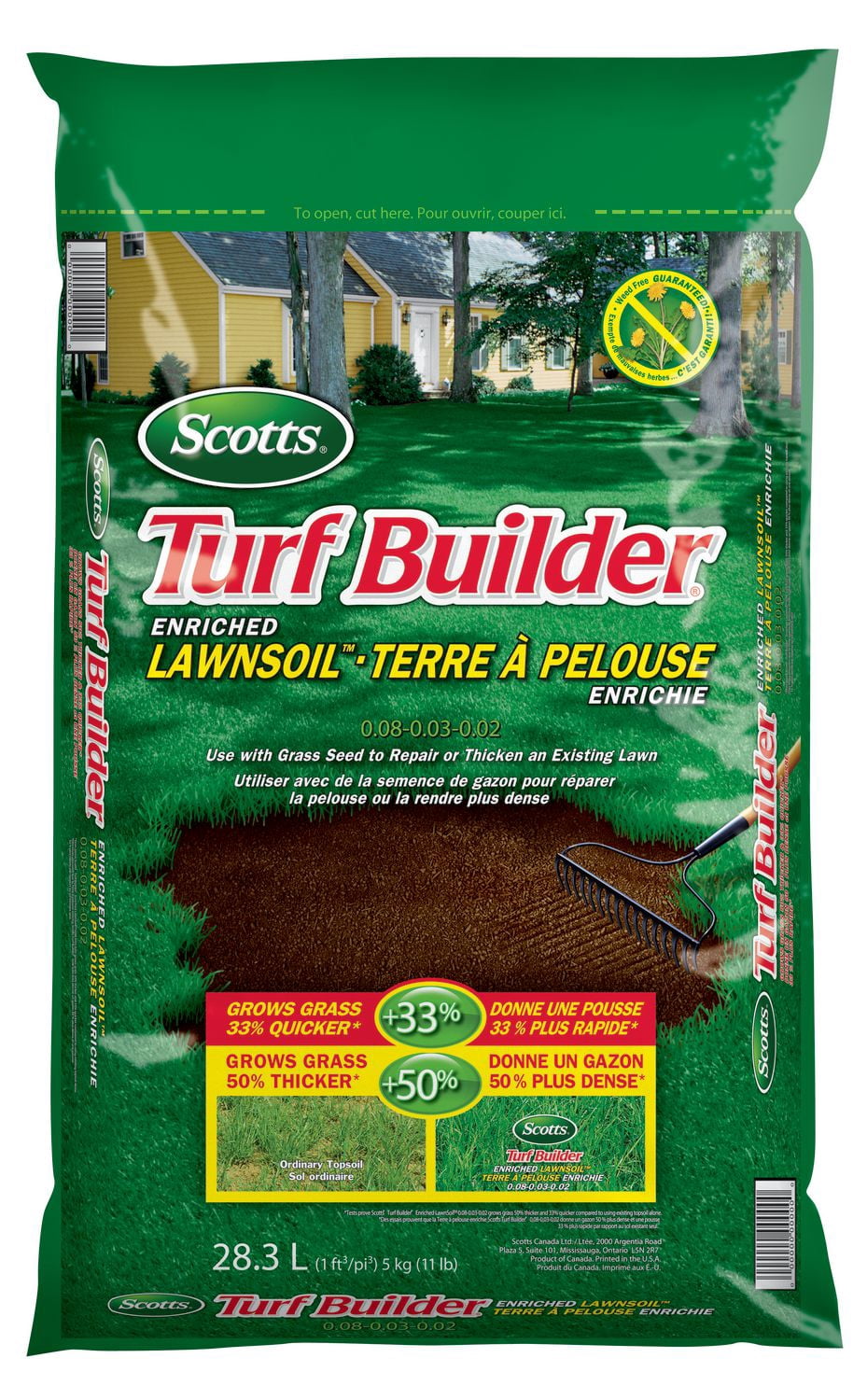 Scotts Turf Builder Terre à Pelouse Enrichie - 28,3L